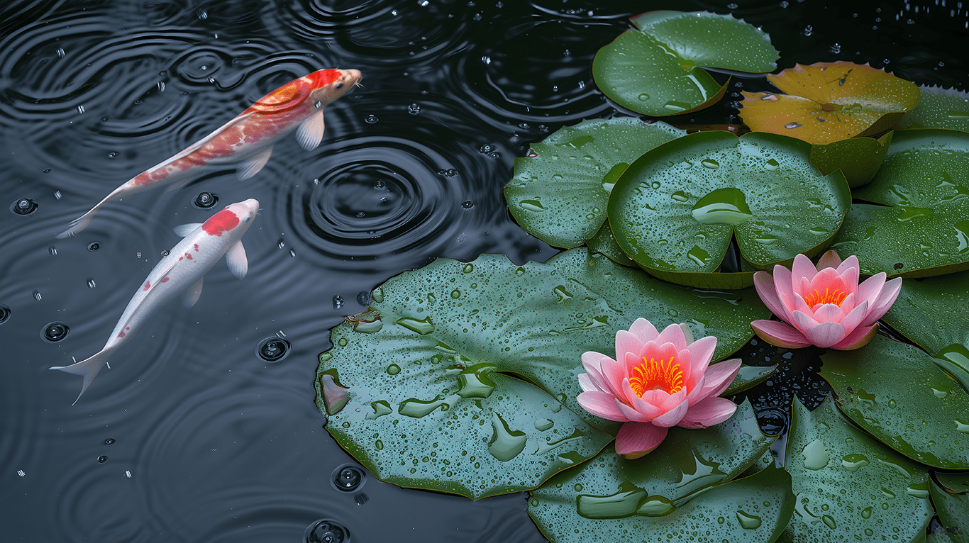 Tranh cá chép hoa sen